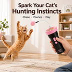 MirokenOne-Click Electric Cat Teaser Launcher for Indoor Cats - Chase & Pounce Play Without Constant Wand Waving