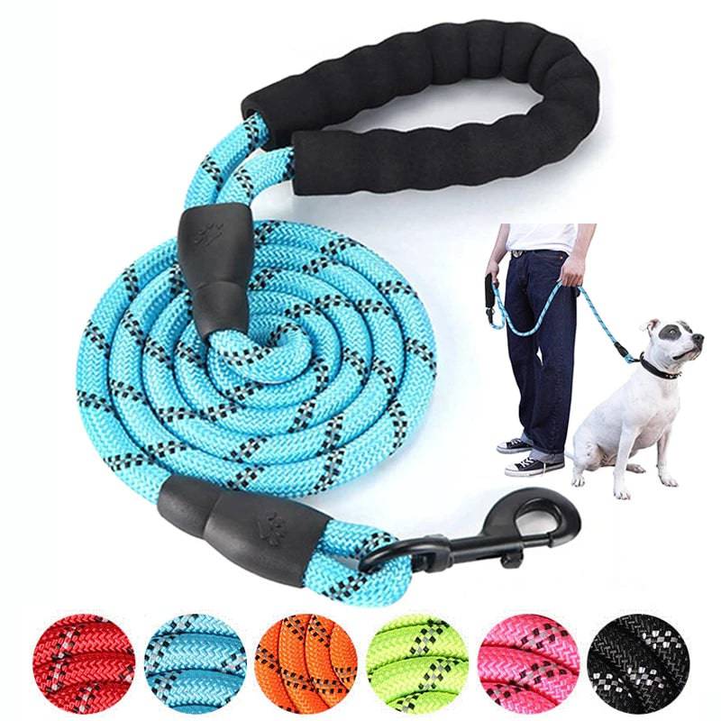 Strong Nylon Reflective Dog Leash â Heavy-Duty, Tangle-Free Pet Leash