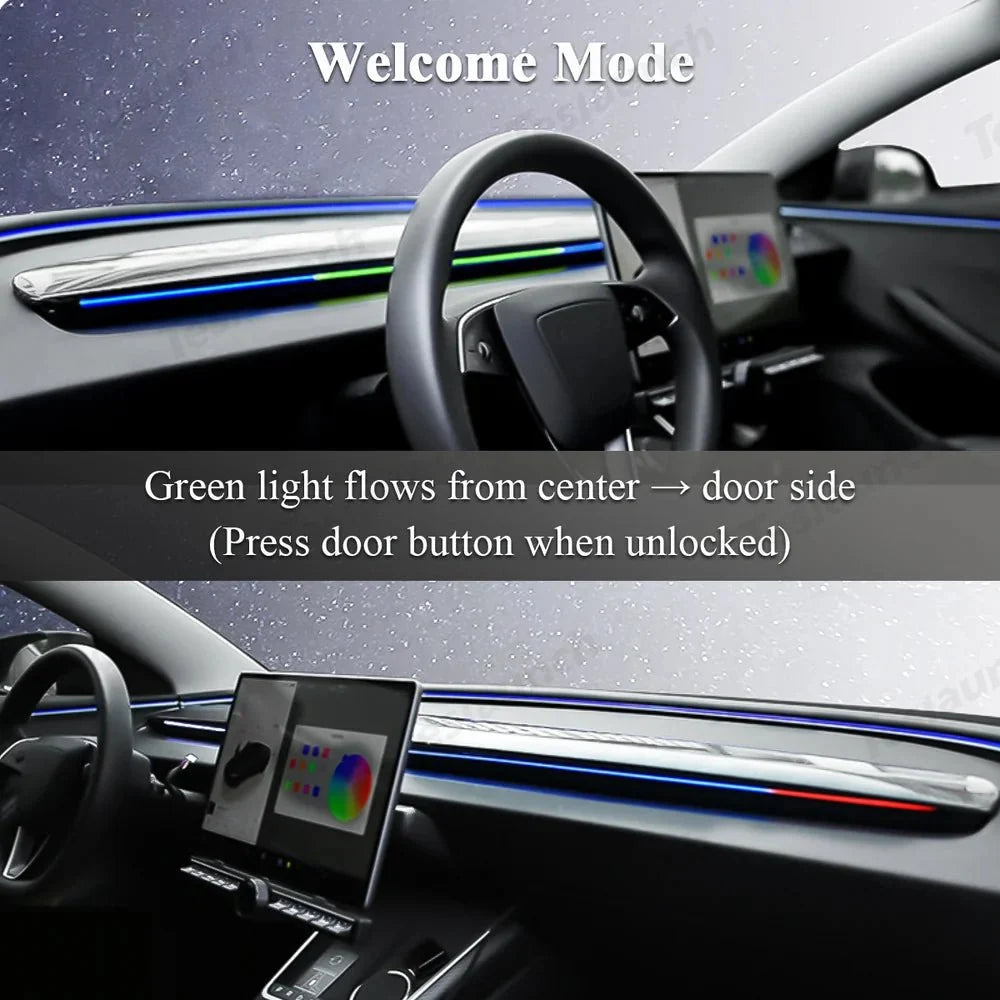 Blind Spot Detection (BSD) Smart Ambient Light for Tesla Model Y/3 (2017–2025+)