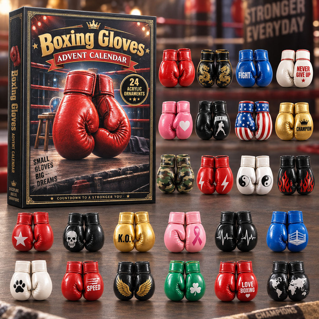 Boxing Advent Calendar 2026 - 24 Acrylic Boxing Ornaments for Boxing Enthusiasts