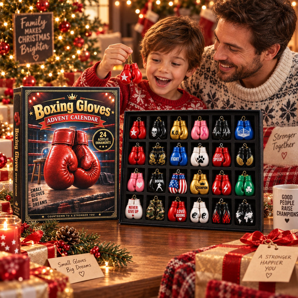 Boxing Advent Calendar 2026 - 24 Acrylic Boxing Ornaments for Boxing Enthusiasts