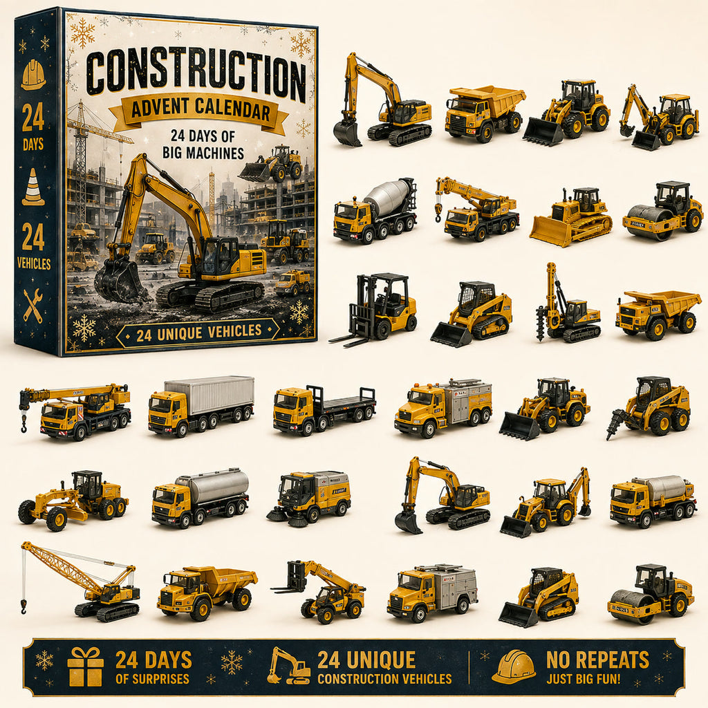 Construction Vehicles Advent Calendar 2026 - 24 Heavy Machines