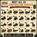 Construction Vehicles Advent Calendar 2026 - 24 Heavy Machines