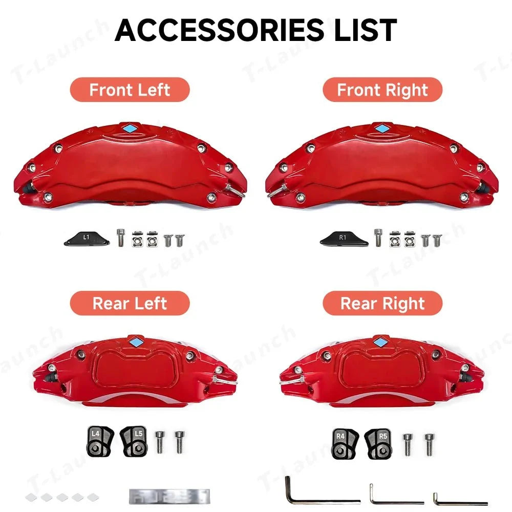 Ice Blue Brake Caliper Covers (4Pcs) For Tesla Model 3/Y