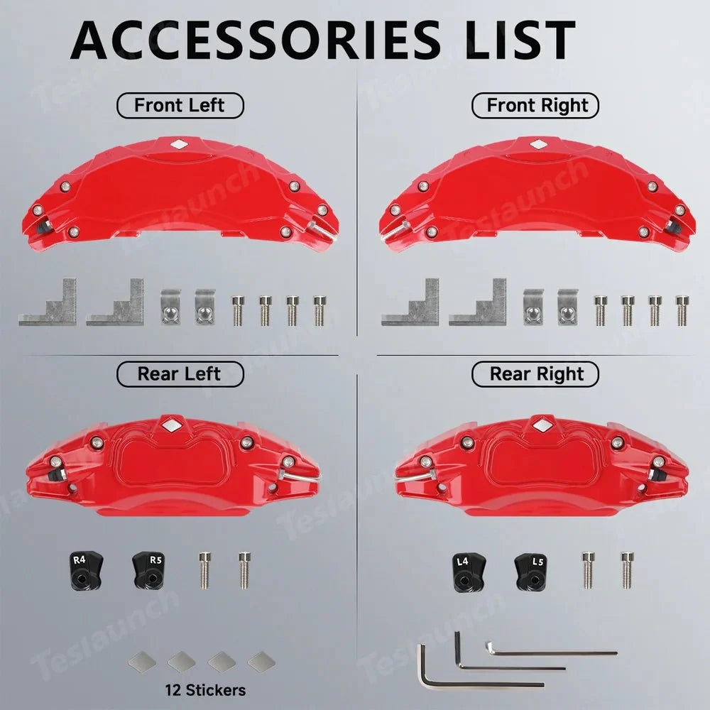 Brake Caliper Covers (4Pcs) for Tesla Model Y Juniper 2025+