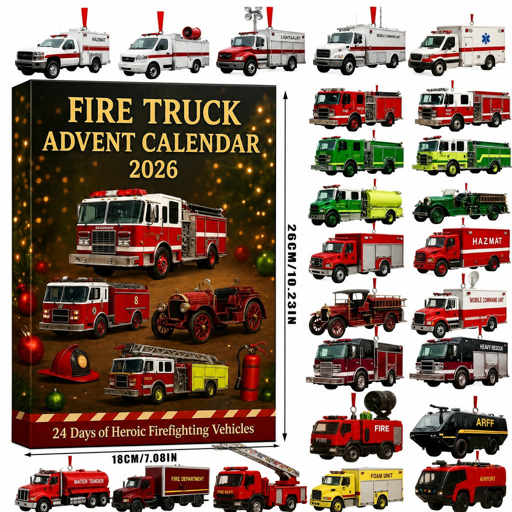 Fire Truck Advent Calendar 2026 - 24 Firefighting Vehicles