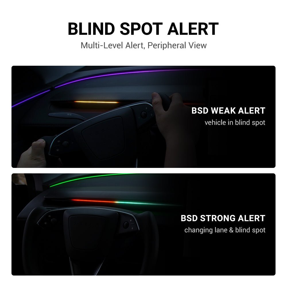 Miroken NeuroLight丨Model 3/Y Dashboard RGB Lights with Integrated BSD System