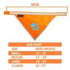 Hi-Vis Orange Reflective Dog Bandana, Large