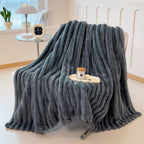Cozy Striped Throw Blanket