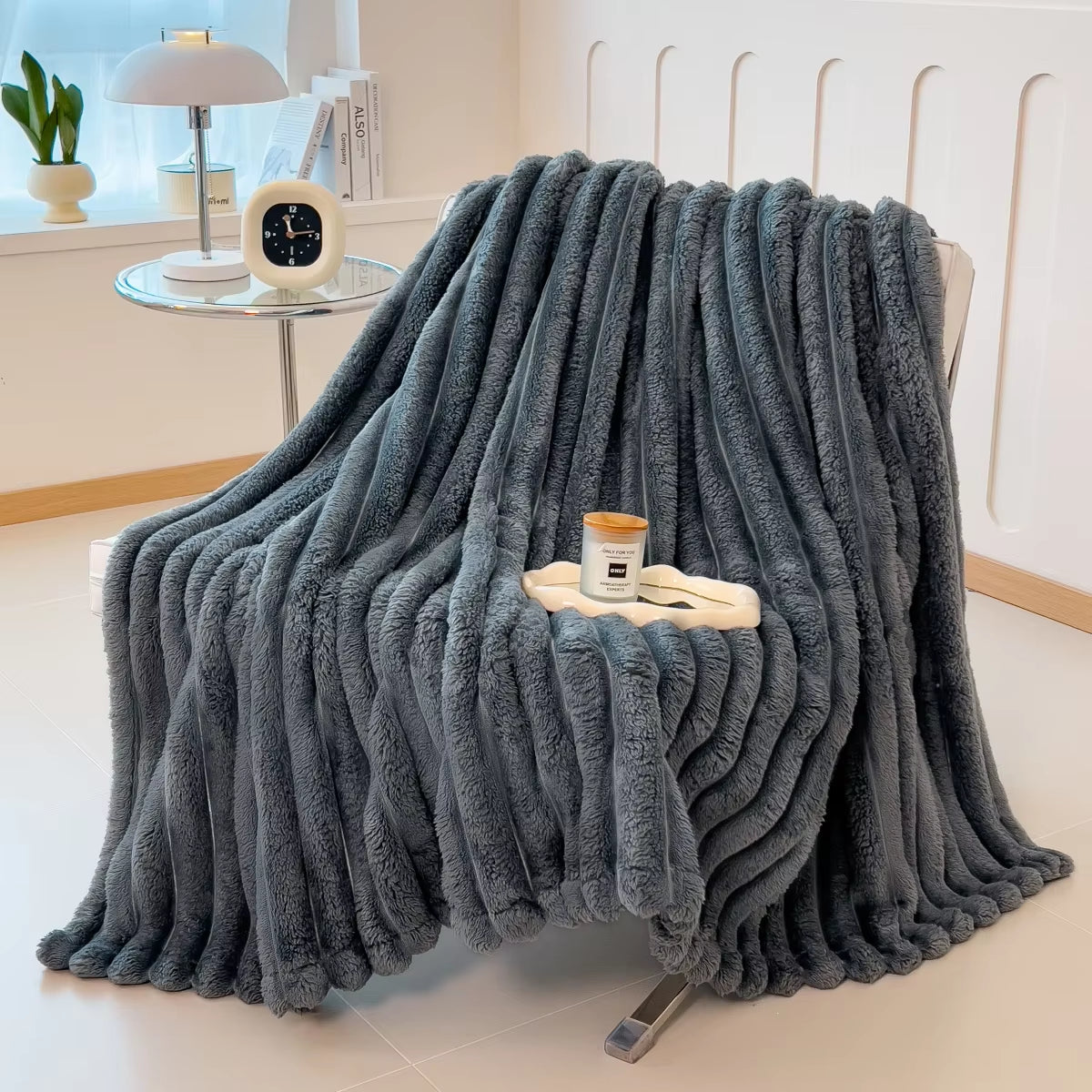 Cozy Striped Throw Blanket