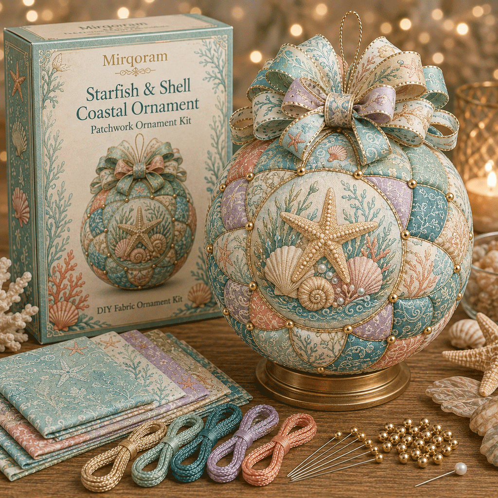 Beginner-Friendly DIY Ocean Treasures Patchwork Ornament Kit Collection