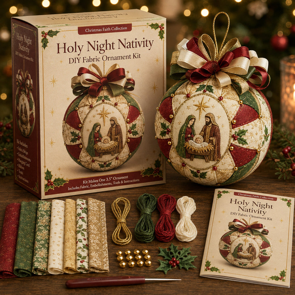 DIY Christmas Patchwork Ornament Kit