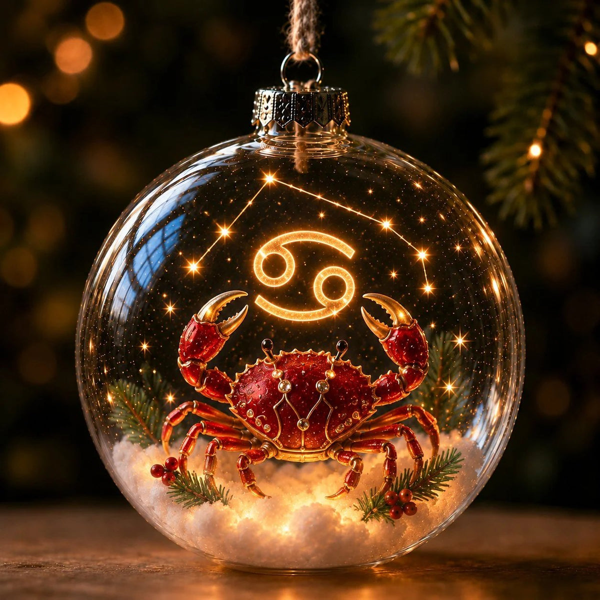 Lighted Zodiac Christmas Ornament