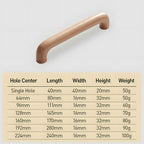 Scandinavian Solid Wood Cabinet Handles