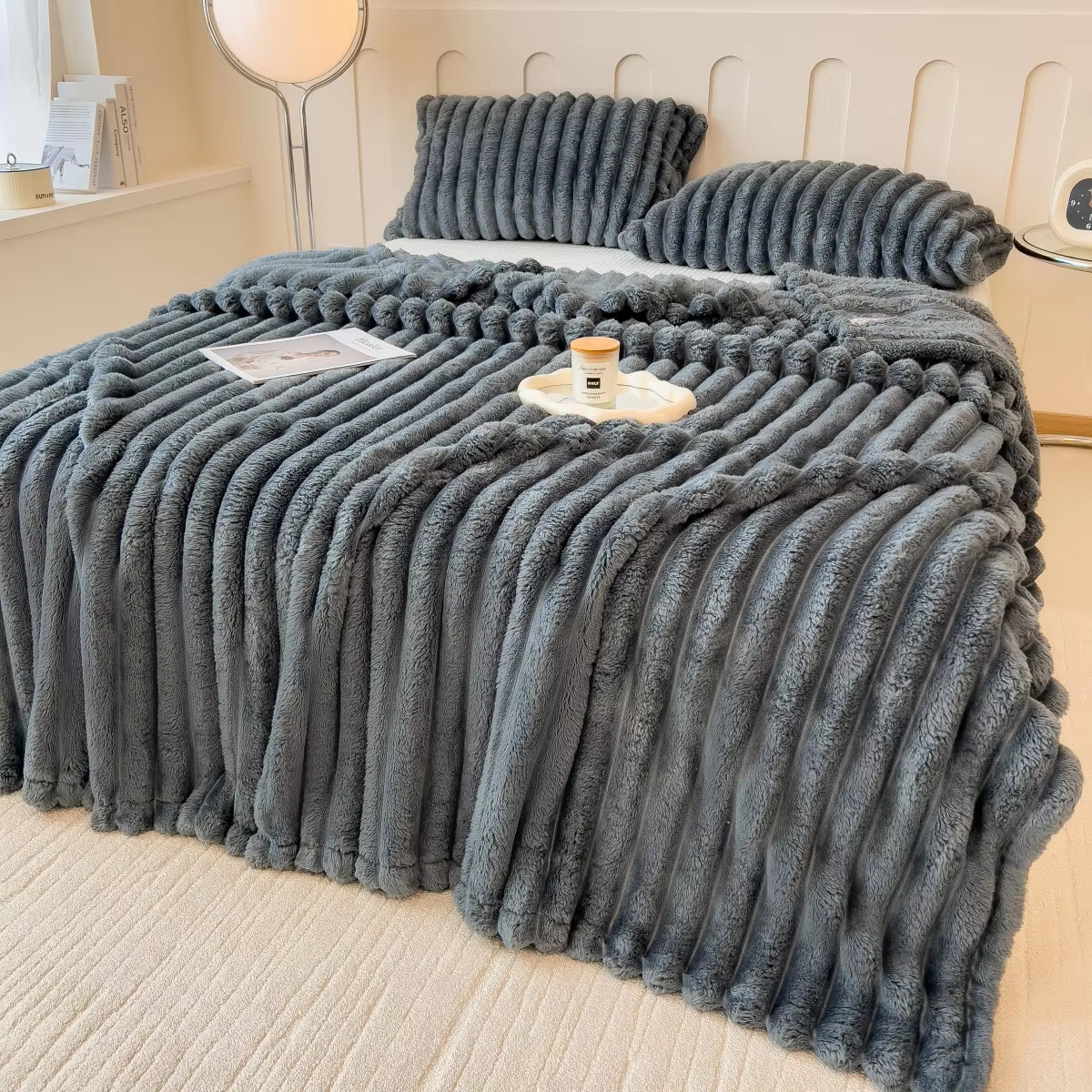 Cozy Striped Throw Blanket