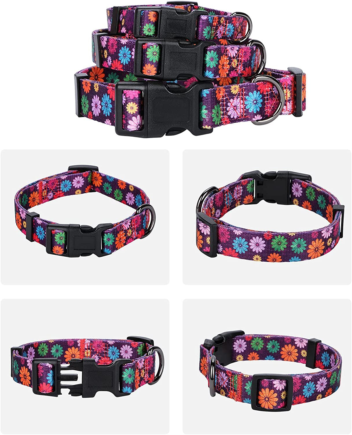 Daisy Floral Dog Collar, Large