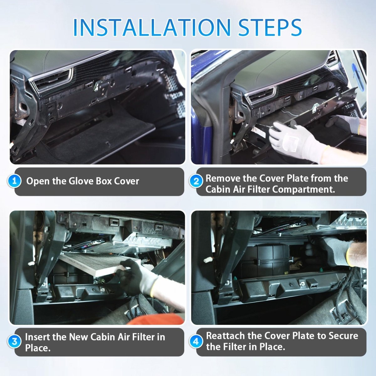 Cabin Air Filter & HEPA Filter with Activated Carbon for Tesla Model S 2012+