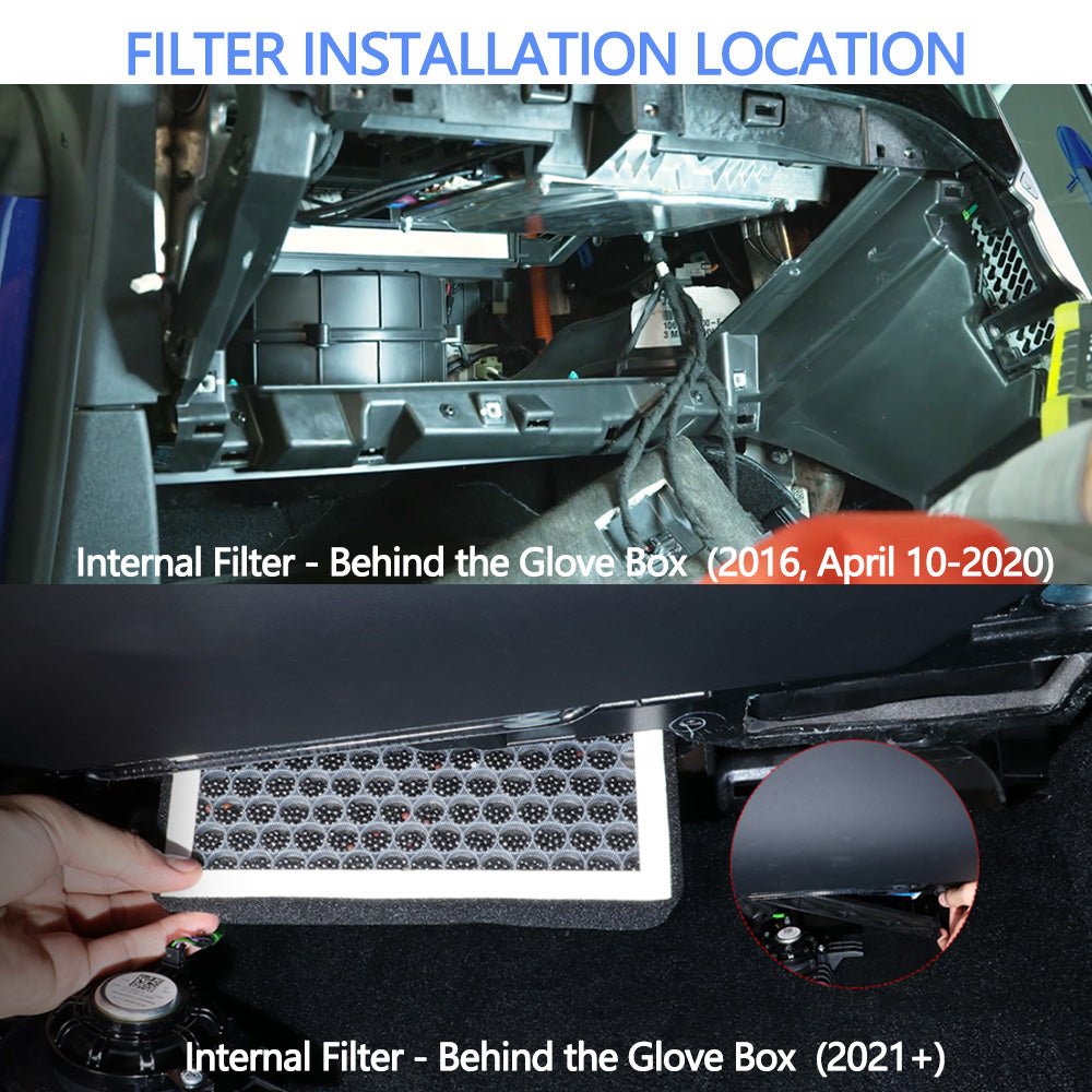 Cabin Air Filter & HEPA Filter with Activated Carbon for Tesla Model S 2012+