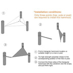 Triangle Camping Hammock with Straps, Portable Outdoor Mesh Hammock