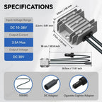 Car Charger 10-28V to 30V DC Power Adapter with Female Plug for Starlink Mini
