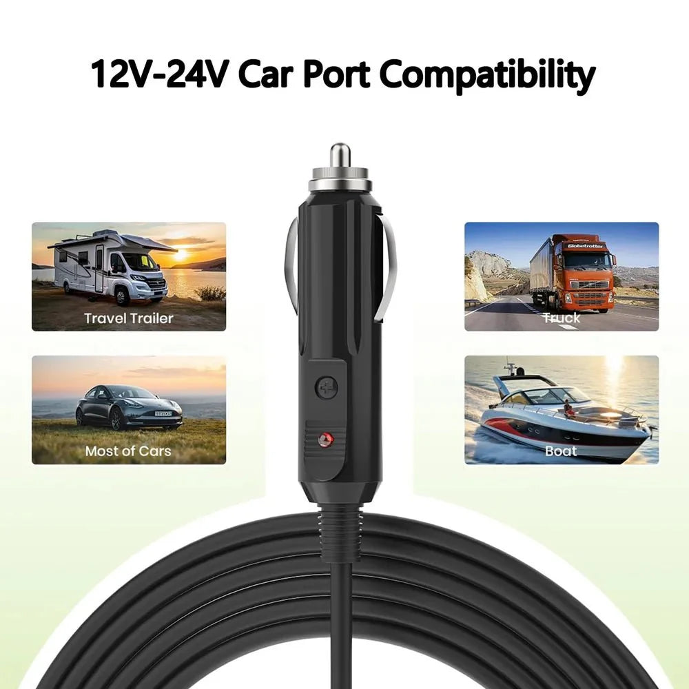 Car Charger to DC Cable with Switch for Starlink Mini (10ft/3M)