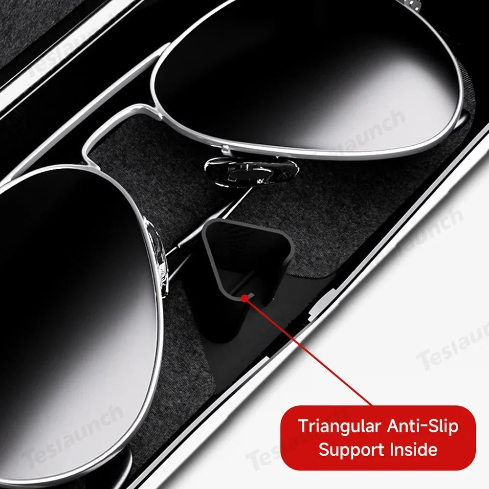 Car Sun Visor Glasses Storage Box – Universal Fit for All Cars