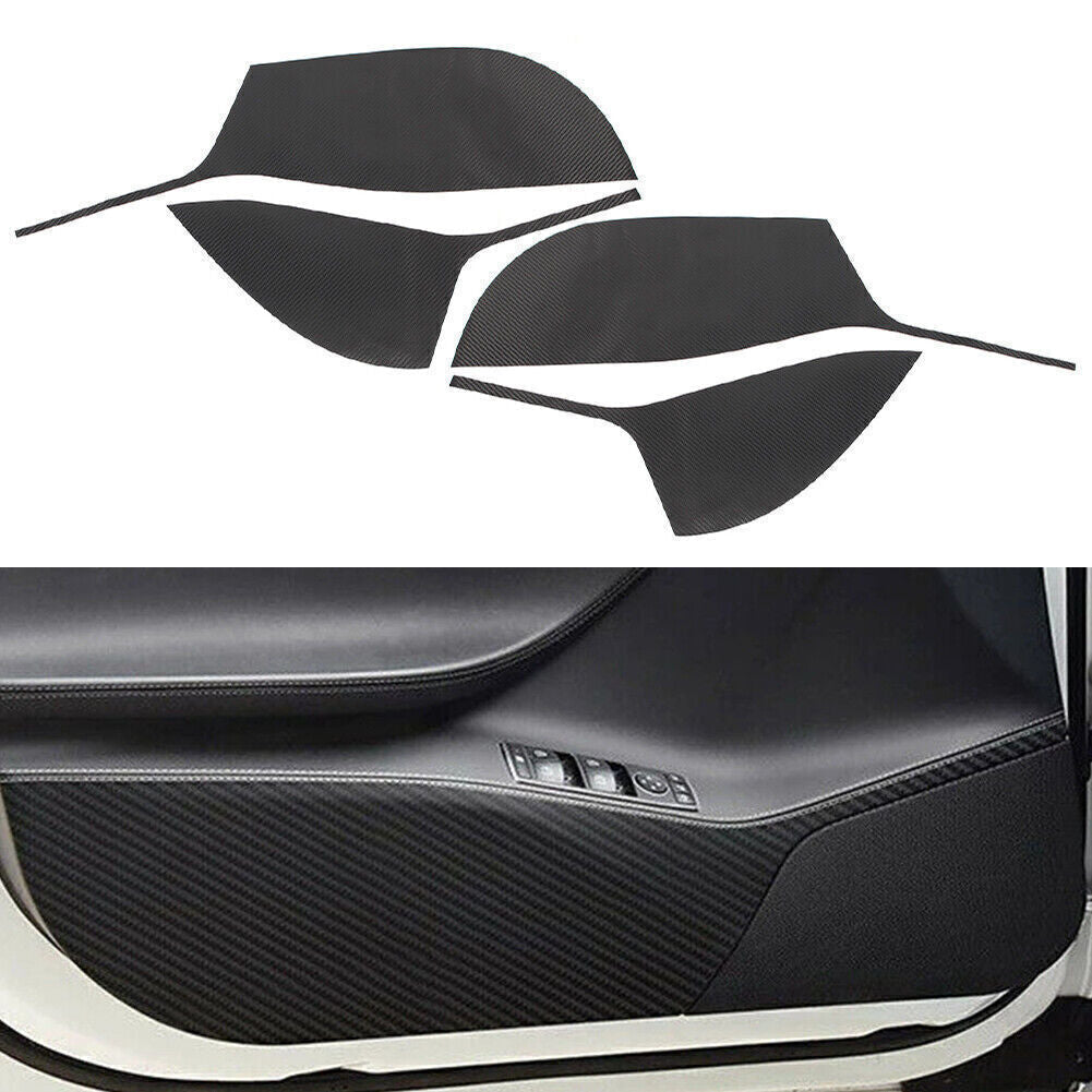 Carbon Fiber 3D Door Anti-kick Anti-dirty Protective Sticker (4 PCS) for Tesla Model 3/X/S (2016-2020)