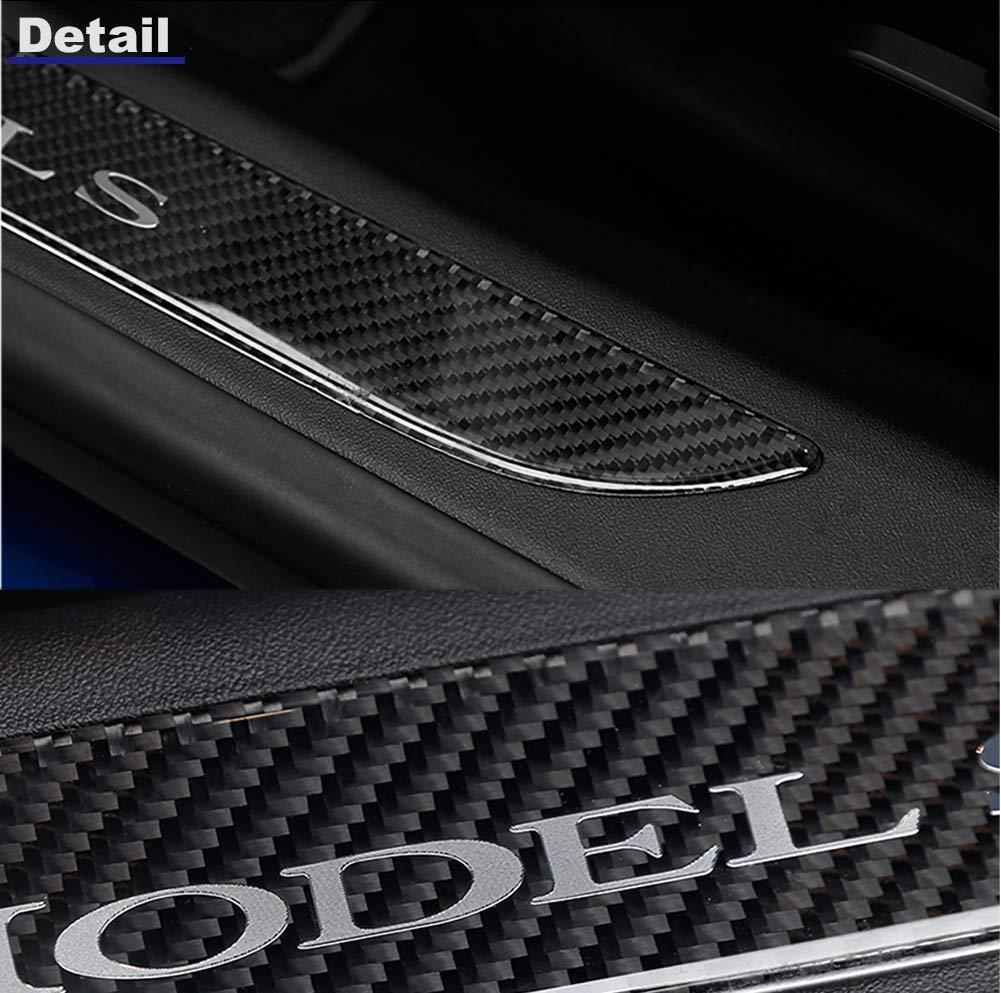 Carbon Fiber Door Sill Protector Covers (2 Pcs) For Tesla Model S (2016-2020)