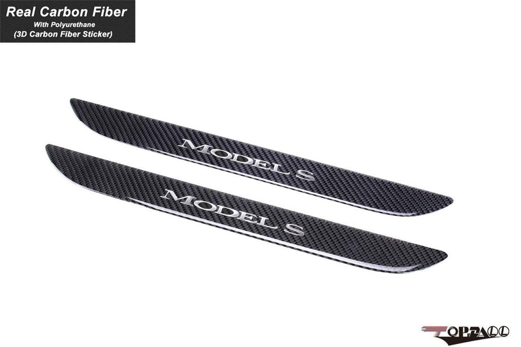 Carbon Fiber Door Sill Protector Covers (2 Pcs) For Tesla Model S (2016-2020)