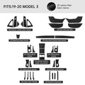 Carbon Fiber Interior Wrap Kit Sticker for Tesla Model 3