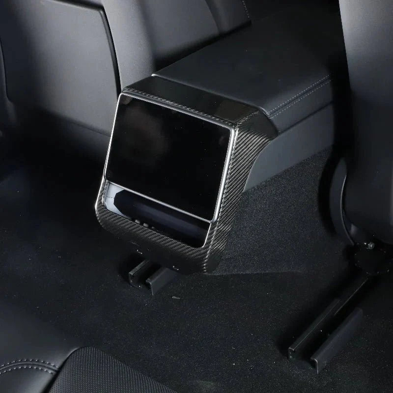 Carbon Fiber Rear AC Vent Cover (Carbon Fiber Pattern ABS) for Tesla Model Y Juniper 2025+