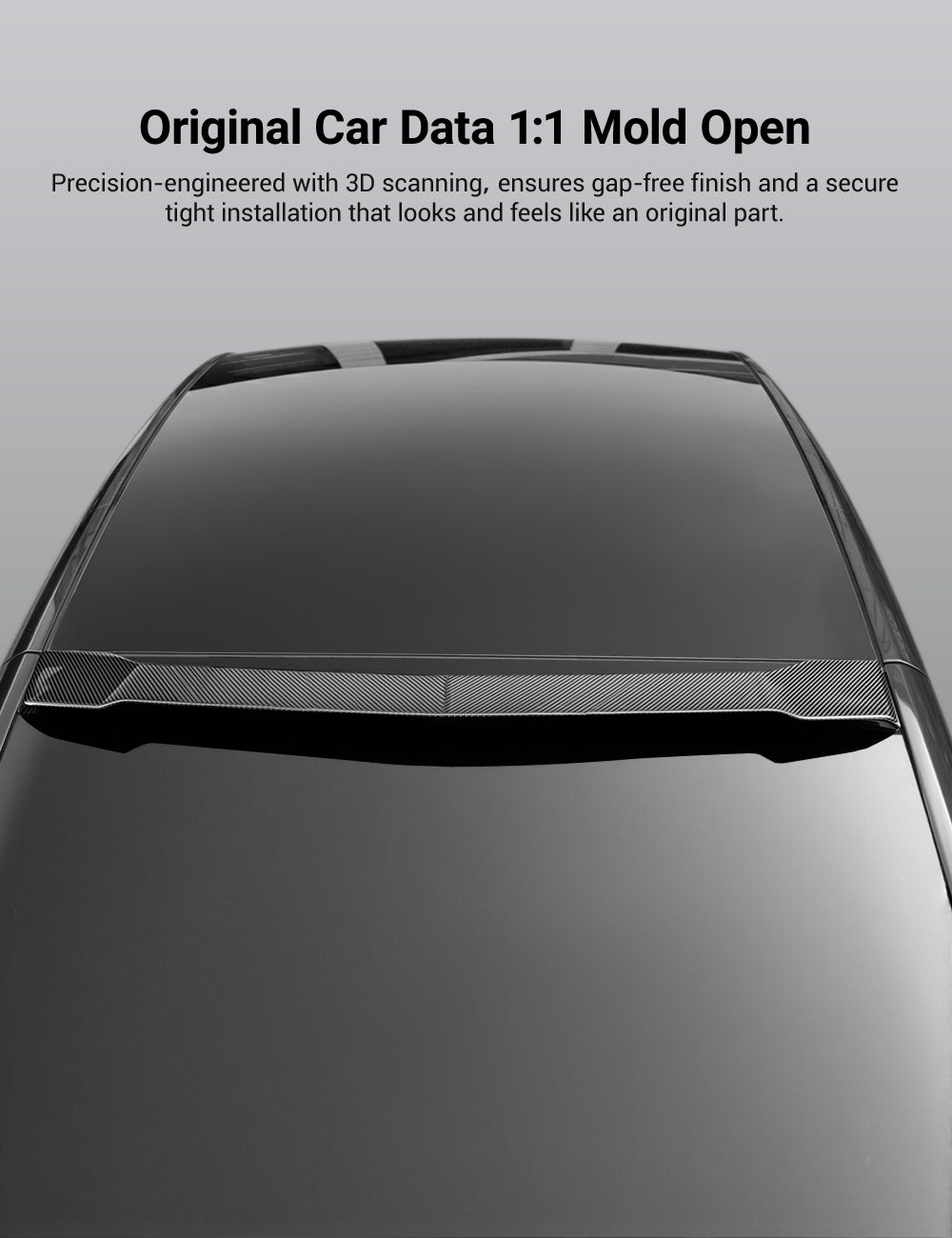 Dry Carbon Fiber Roof Spoiler for Model Y 2020-2026 | Miroken