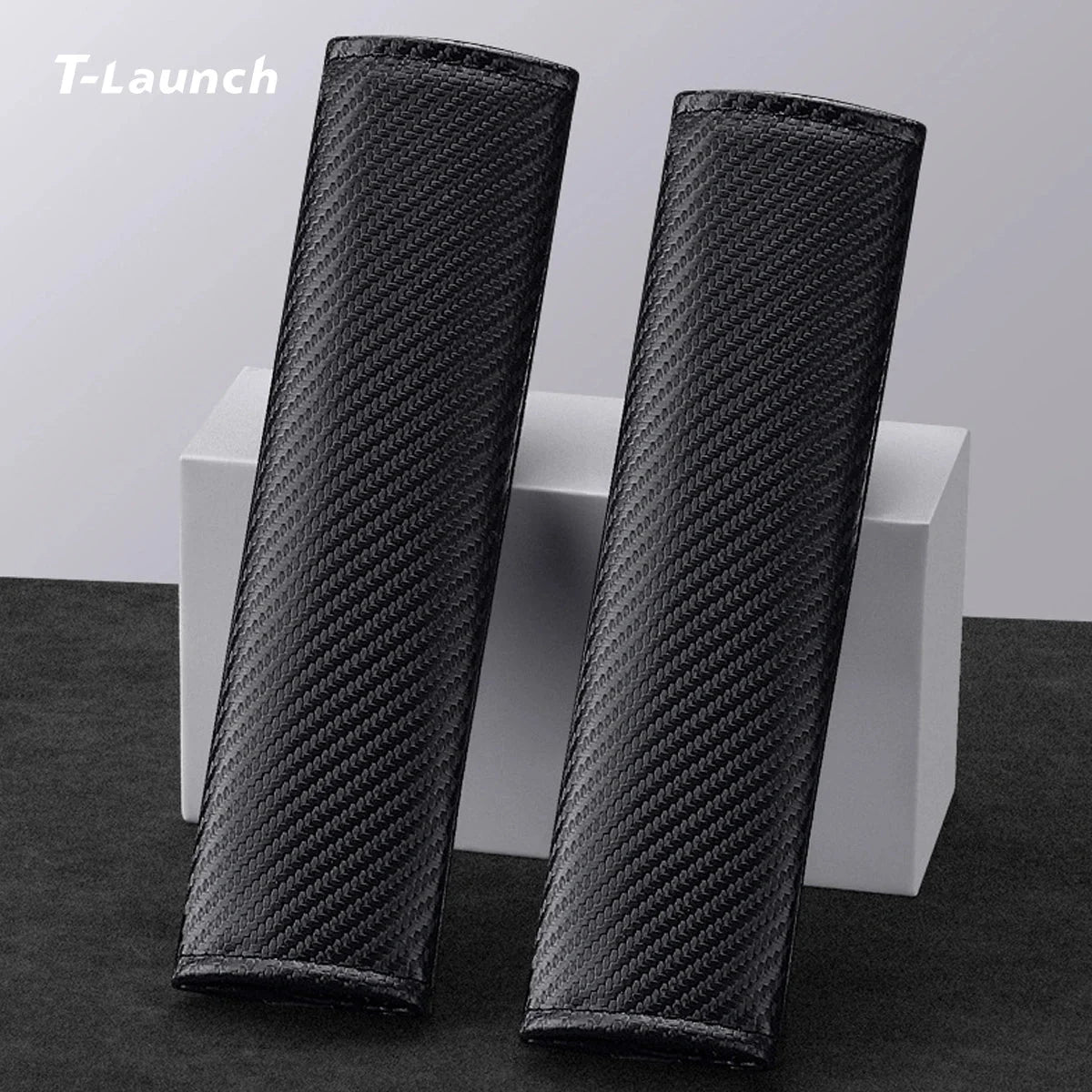 Carbon Fiber Style Seat Belt Shoulder Pad - Universal Fit for All Cars