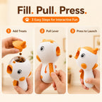 MirokenInteractive Cat Treat Launcher Toy with Laser - Indoor Cat Enrichment Game for Bored Cats, Exercise & Feeding Fun