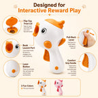 MirokenInteractive Cat Treat Launcher Toy with Laser - Indoor Cat Enrichment Game for Bored Cats, Exercise & Feeding Fun