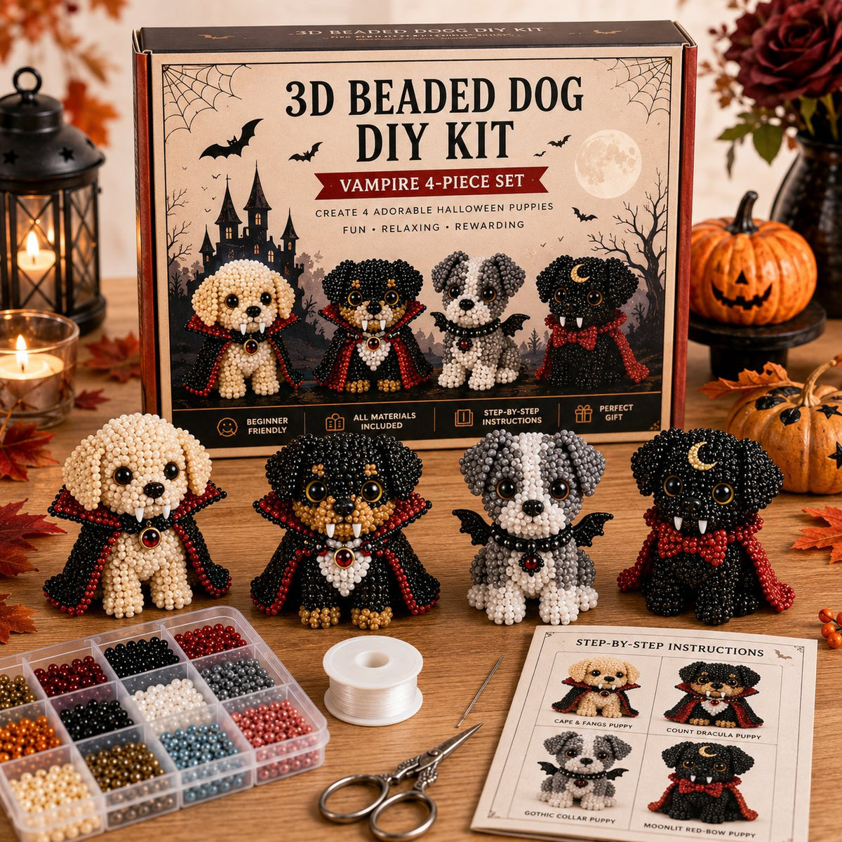 3D Beaded Dog DIY Craft Kit