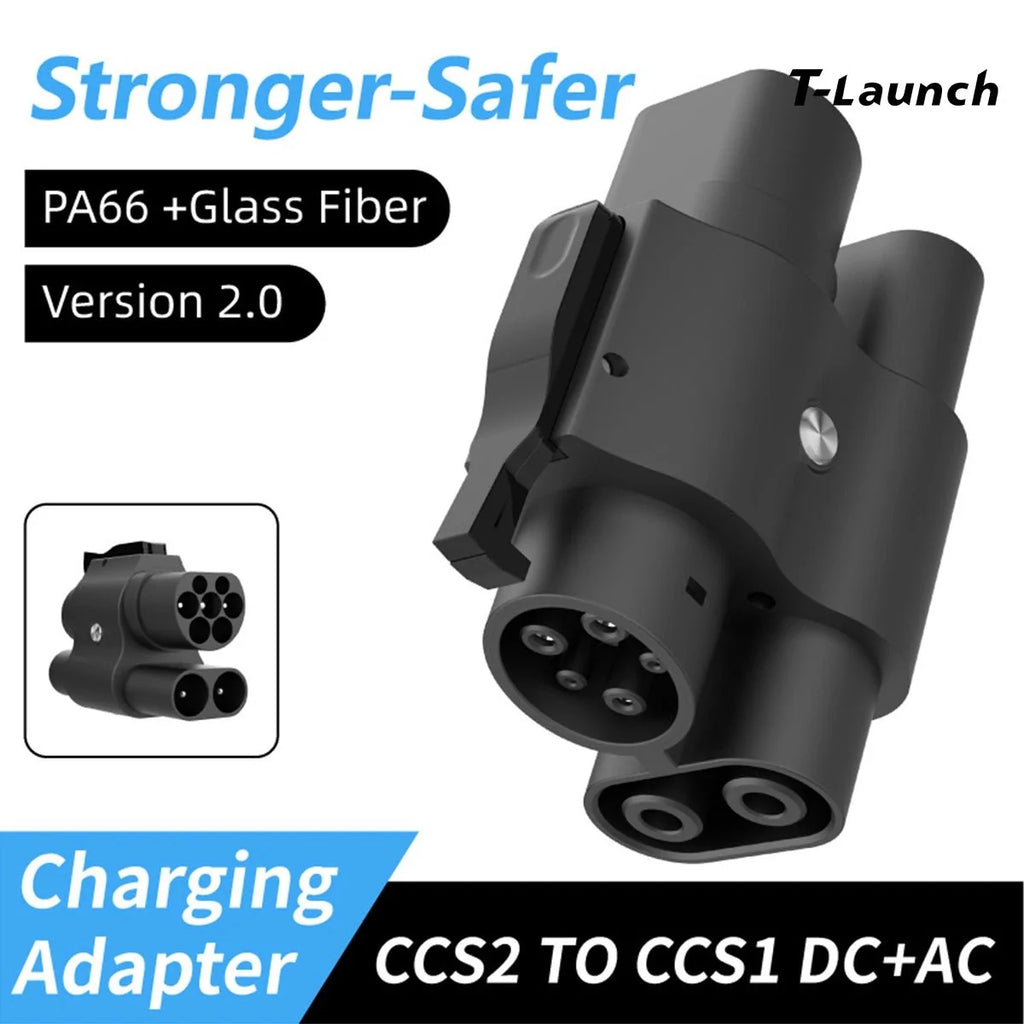 CCS2 to CCS1 EV Fast Charging Adapter (DC+AC)