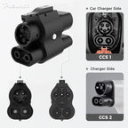 CCS2 to CCS1 EV Fast Charging Adapter (DC+AC)