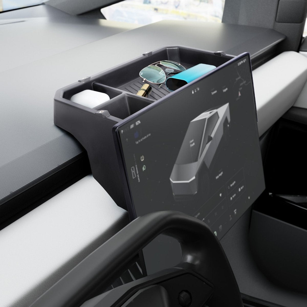 Center Console Behind Screen Storage Box for Cybertruck