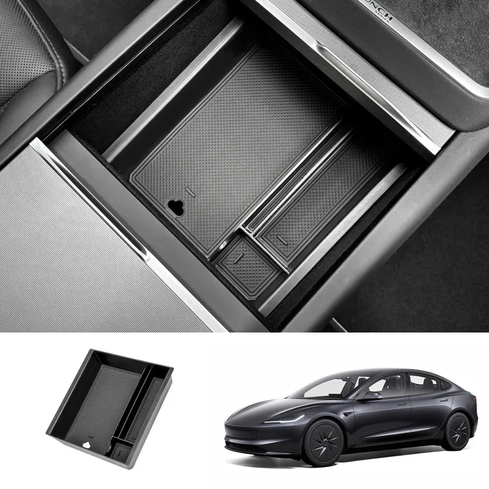 Center Console Organizer and Armrest Box for Tesla Model 3 Highland Standard 2025+