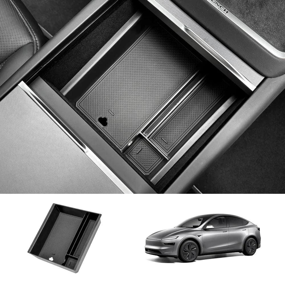 Center Console Organizer and Armrest Box for Tesla Model Y Juniper 2025+