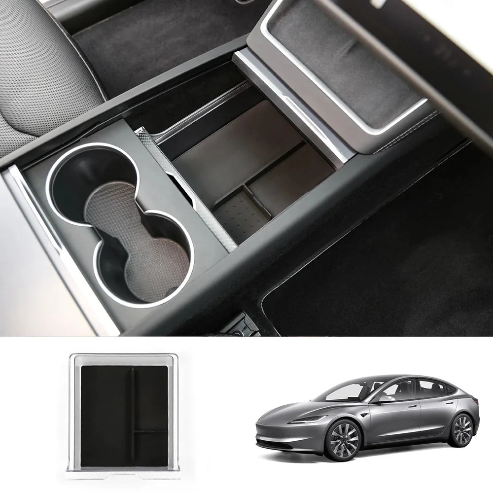 Center Console Storage Box Organizer for Tesla 2024+ Model 3 Highland