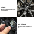 Wheel Center Cap Kit with Puller for Model 3/Y/S/X | 4 Hub Caps + 20 Lug Nut Covers
