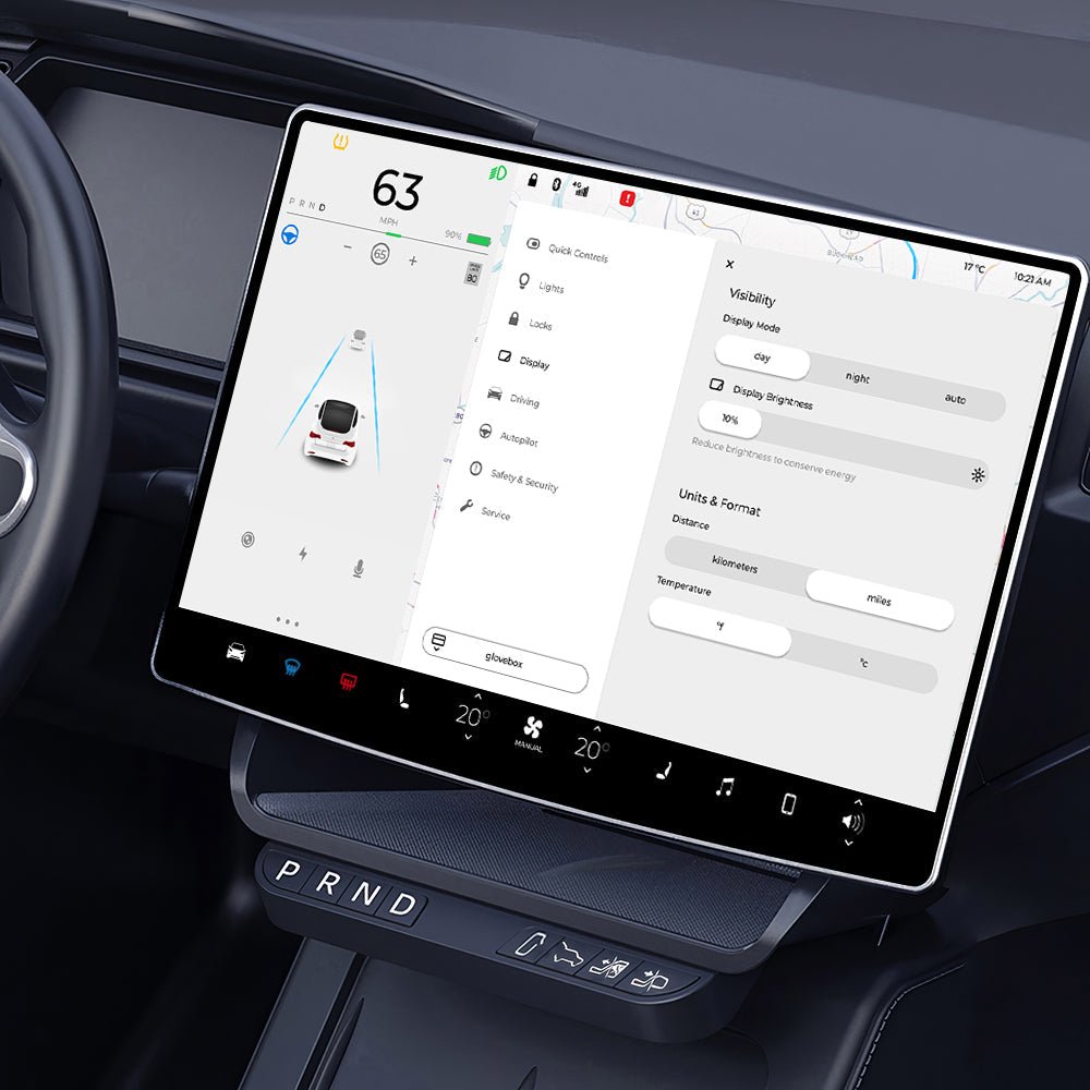 Central Control One-Click Gear Shifting Physical Button Storage Box for Tesla 2024+ Model 3 Highland