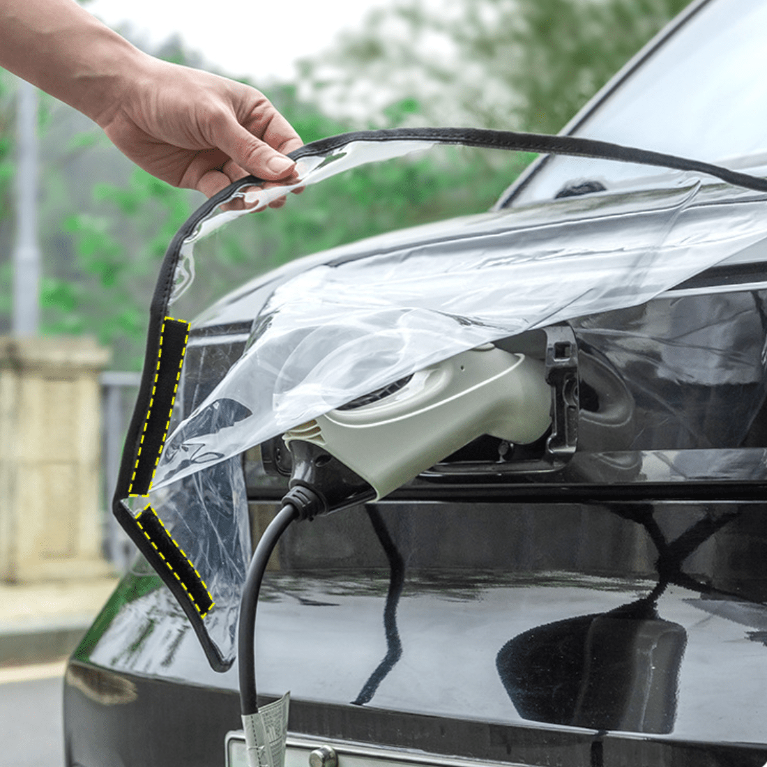 Charging Gun Cover EV Charger Charging Port Magnet Adsorption Waterproof Rainproof Cover For All Car