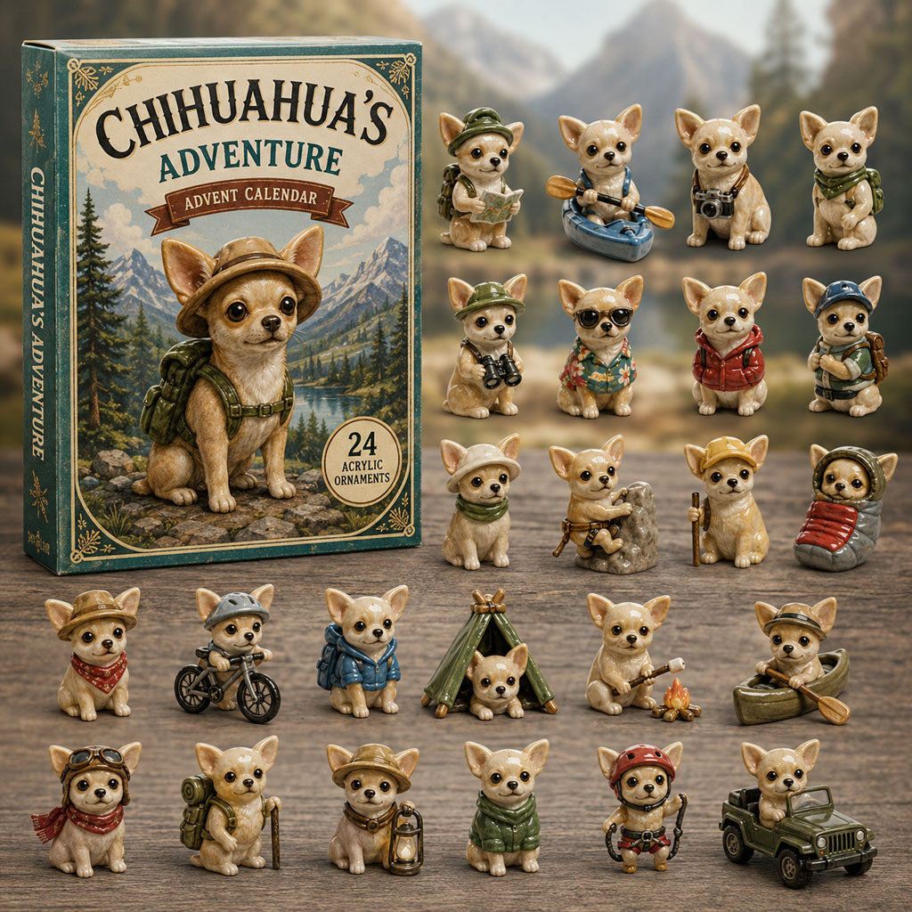Chihuahua Advent Calendar 2026 - 24 Chihuahua Ornaments