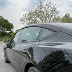 Chrome Delete Blackout Vinyl Overlay for  2017-2023 Tesla Model 3 - Matte Black