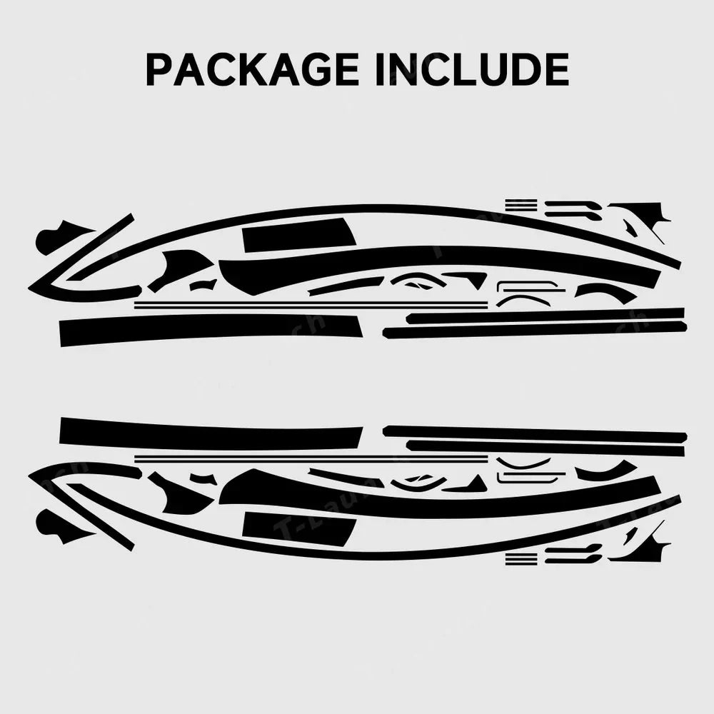 Chrome Delete Blackout Vinyl Overlay for  2017-2023 Tesla Model 3 - Matte Black