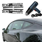 Chrome Delete Blackout Vinyl Overlay for  2017-2023 Tesla Model 3 - Matte Black