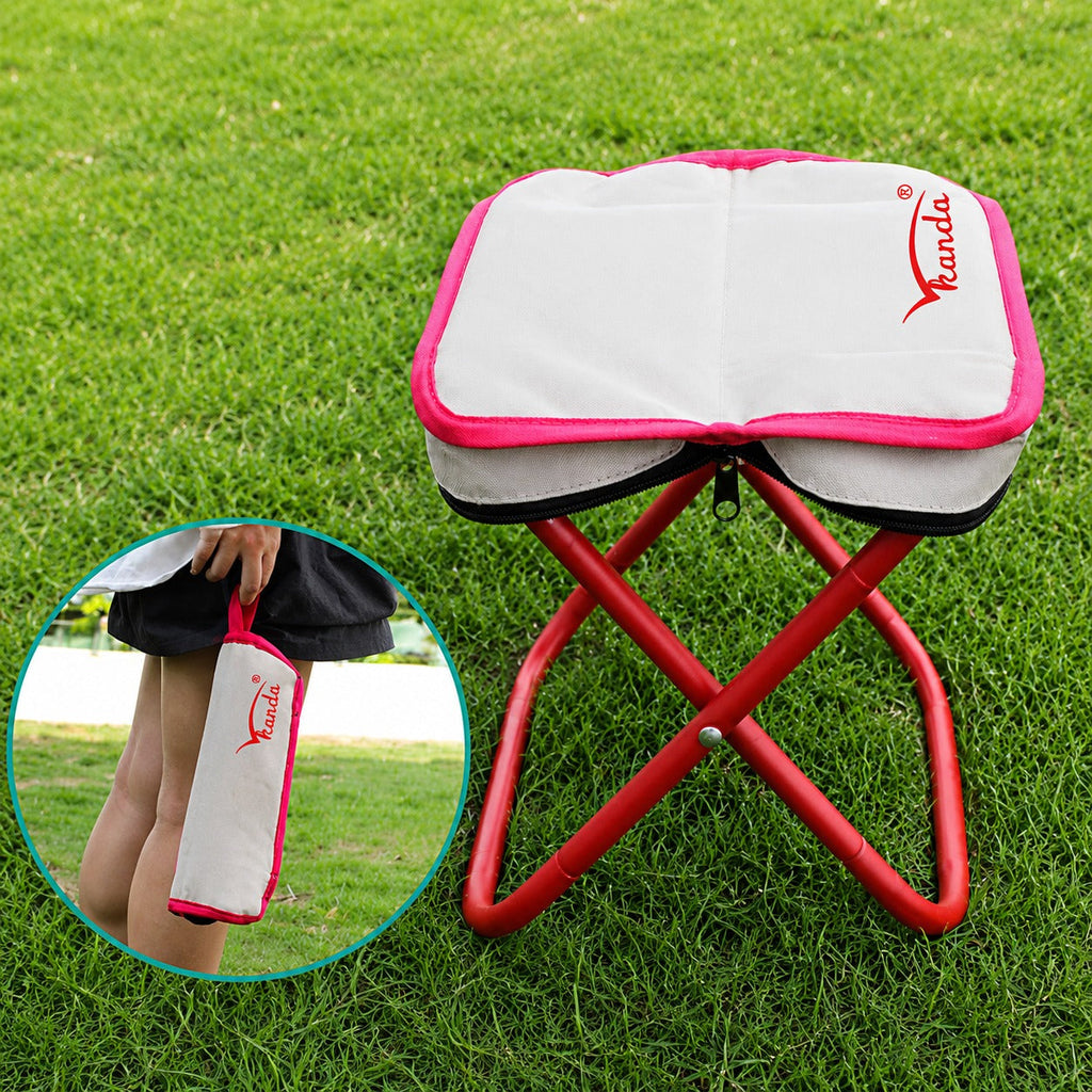 Space-Saving Lightweight Stainless Steel Foldable  Stool
